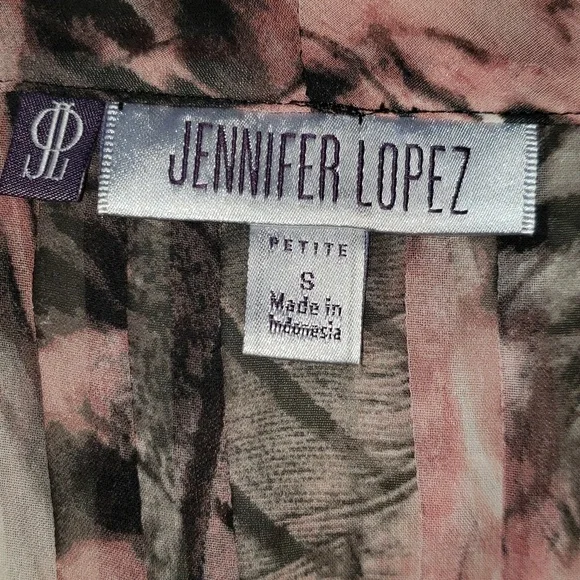Jennifer Lopez Sheer Blouse Petite Small - Picture 2 of 8